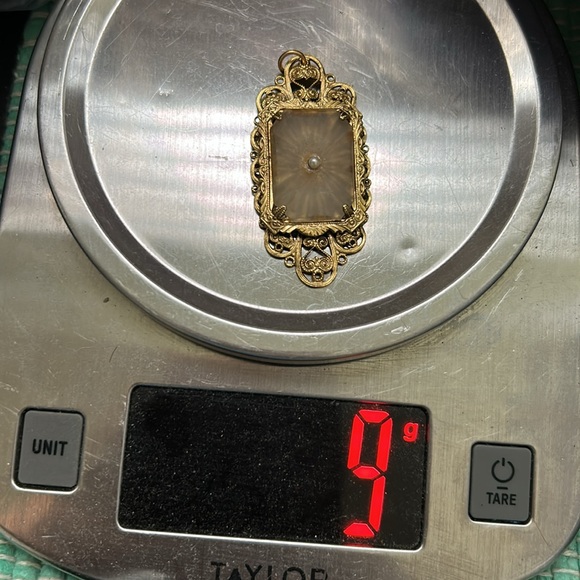 🖤1920s Art Deco CAMPHOR GLASS pendant - Picture 7 of 9